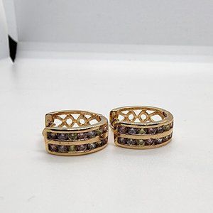 earrings colored crystal